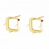 Earrings, Stone Setting, Square, 10mm, Jewelry Findings, KLS ODL-01011 10,8x10,8 mm