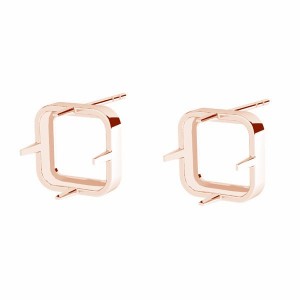 Korvakorut, Neli&ouml;, 10mm, hopeakorut, koruosat, KLS ODL-01011 10,8x10,8 mm