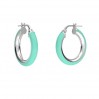 Hoop Earrings, Enamel, Earring Findings, KL-415 SM 3,8x14,8 mm col.