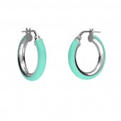 Hoop Earrings, Enamel, Earring Findings, KL-415 SM 3,8x14,8 mm col.