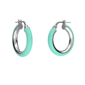 Hoop Earrings, Enamel, Earring Findings, KL-415 SM 3,8x14,8 mm col. Hoop Earrings, Enamel, Earring Findings, KL-415 SM 3,8x14,8 mm col.