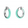 Hoop Earrings, Enamel, Earring Findings, KL-415 SM 3,8x14,8 mm col.
