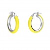 Hoop Earrings, Enamel, Earring Findings, KL-415 SM 3,8x14,8 mm col.