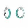 Hoop Earrings, Enamel, Earring Findings, KL-415 SM 3,8x14,8 mm col.