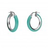 Hoop Earrings, Enamel, Earring Findings, KL-415 SM 3,8x14,8 mm col.