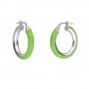 Hoop Earrings, Enamel, Earring Findings, KL-415 SM 3,8x14,8 mm col.