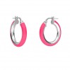 Hoop Earrings, Enamel, Earring Findings, KL-415 SM 3,8x14,8 mm col.