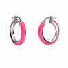 Hoop Earrings, Enamel, Earring Findings, KL-415 SM 3,8x14,8 mm col.