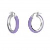 Hoop Earrings, Enamel, Earring Findings, KL-415 SM 3,8x14,8 mm col.