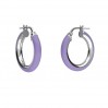 Hoop Earrings, Enamel, Earring Findings, KL-415 SM 3,8x14,8 mm col.