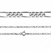 Figaro Chain, Silver Chain,  FD 50 (40-60 cm)