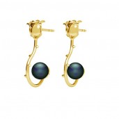  Earrings with Pearl, Earring Findings, KLS ODL-00192 15,5x24 mm