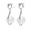  Earrings with Pearl, Earring Findings, KLS ODL-00192 15,5x24 mm