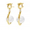  Earrings with Pearl, Earring Findings, KLS ODL-00192 15,5x24 mm