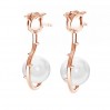 Earrings with Pearl, Earring Findings, KLS ODL-00192 15,5x24 mm