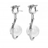  Earrings with Pearl, Earring Findings, KLS ODL-00192 15,5x24 mm
