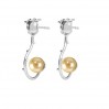  Earrings with Pearl, Earring Findings, KLS ODL-00192 15,5x24 mm