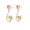  Earrings with Pearl, Earring Findings, KLS ODL-00192 15,5x24 mm