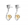  Earrings with Pearl, Earring Findings, KLS ODL-00192 15,5x24 mm