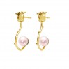  Earrings with Pearl, Earring Findings, KLS ODL-00192 15,5x24 mm