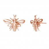 Bee Earrings, Earring Findings, Silver Jewelry, KLS ODL-00628 14,5x21,5 mm