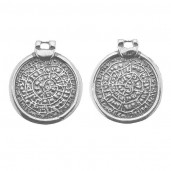 Phaistos Disc Pendant, Silver Jewelry, ODL-00858 19,9x22,8 mm