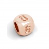 Noppa-riipus, hopeakorut, koruosat, CUBE 6 4,8x4,8 mm