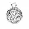 Heart Pendant, Silver Jewelry, Jewelry Findings, CON 1 OWS-00213 14,4x18,8 mm