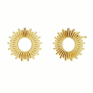Sun Ear Posts, Earring Findings, KLS ODL-01096 12,2x12,2 mm Sun Ear Posts, Earring Findings, KLS ODL-01096 12,2x12,2 mm