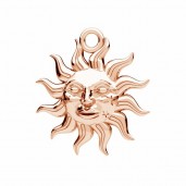 Sun Pendant, Jewelry Findings, Silver Jewelry, ODL-01111 17x18,7 mm
