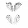 Herz Medaillon Anhänger, Schmuckteile, Silberschmuck, OWS-00232 20,5x23 mm
