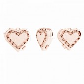 Heart Locket Pendant, Jewelry Findings, Silver Jewelry, OWS-00232 20,5x23 mm