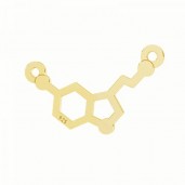 Serotonin, chemische Formel Anhänger, Silberschmuck, LKM-3247 11,1x17,9 mm