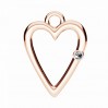Heart Pendant, Jewelry Findings, Silver Jewelry, ODL-01097 10,8x15 mm ver.2