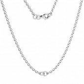 Necklace Base, Silver Chains, Silver Jewelry, ROLO 035 CHAIN 63 41 cm