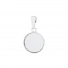 Anhänger Basis, 14mm, Giessharzschmuck, Schmuckteile, Silberschmuck,  KR FMG-R 2,3x14 mm