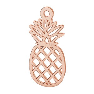 Ananas-riipus, hopeakorut, LK-2114 - 0,50 8,2x17,6 mm Ananas-riipus, hopeakorut, LK-2114 - 0,50 8,2x17,6 mm