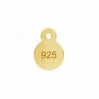 Hallmark Tag, Heart, Pendant, Silver 925, Jewelry Findings, LKM-3272 - 0,50 5x7 mm