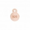 Hallmark Tag, Heart, Pendant, Silver 925, Jewelry Findings, LKM-3272 - 0,50 5x7 mm
