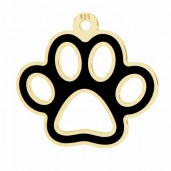 Dogs Paw Pendant, Animal Paw, Silver Jewelry, LKM-3186 - 05 14,6x15,8 mm ver.2
