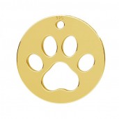 Dogs Paw Pendant, Animal Paw, Silver Jewelry, LKM-3262 - 0,50 13x13 mm