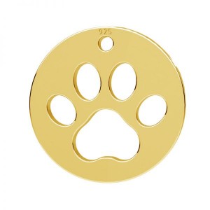 Dogs Paw Pendant, Animal Paw, Silver Jewelry, LKM-3262 - 0,50 13x13 mm Dogs Paw Pendant, Animal Paw, Silver Jewelry, LKM-3262 - 0,50 13x13 mm