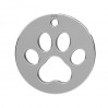 Hundepfote-Anhänger, Tierpfote, Tierschmuck, Silberschmuck, LKM-3262 - 0,50 13x13 mm