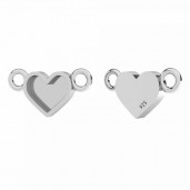 Heart Pendant, Silver Jewelry, Jewelry Findings, CON-2 ODL-01117 6,7x15 mm 