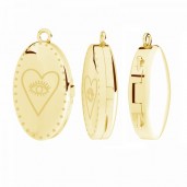 Oval Locket Pendant, Jewelry Findings, Silver Jewelry, OWS-00206 12,30x23 mm