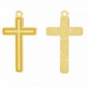 Cross Pendant, Crucifix, Silver Jewelry, LKM-3278 - 0,60 13,4x23,1 mm
