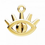 Auge des Propheten Anhänger, Silberschmuck, Schmuckzubehör, Böser Blick, ODL-01215 13,7x15,6 mm