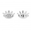 Evil Eye Earrings, Silver Jewelry, Eye of the Prophet, Jewelry Findings, KLS ODL-01217 6,9x10,3 mm