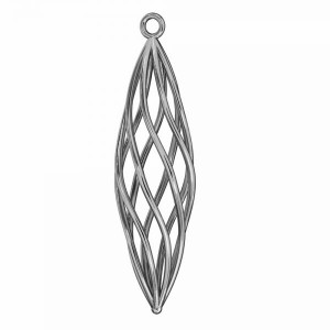 Spiraali-riipus, hopeakorut, koruosat, OWS-0349 9,8x35 mm