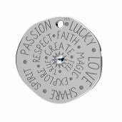 Talisman Pendant, Silver Jewelry, Jewelry Findings, LKM-3279 - 0,50 18x18 mm ver.2